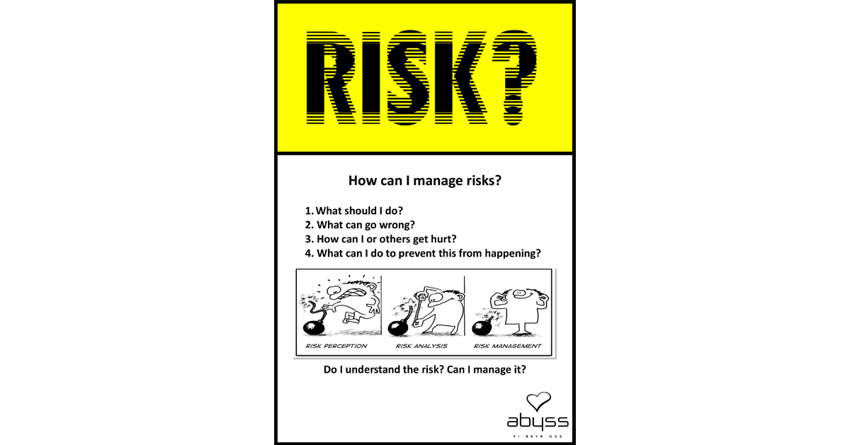 Risk-plakaten skal minne folk om å tenke på sikkerhet.